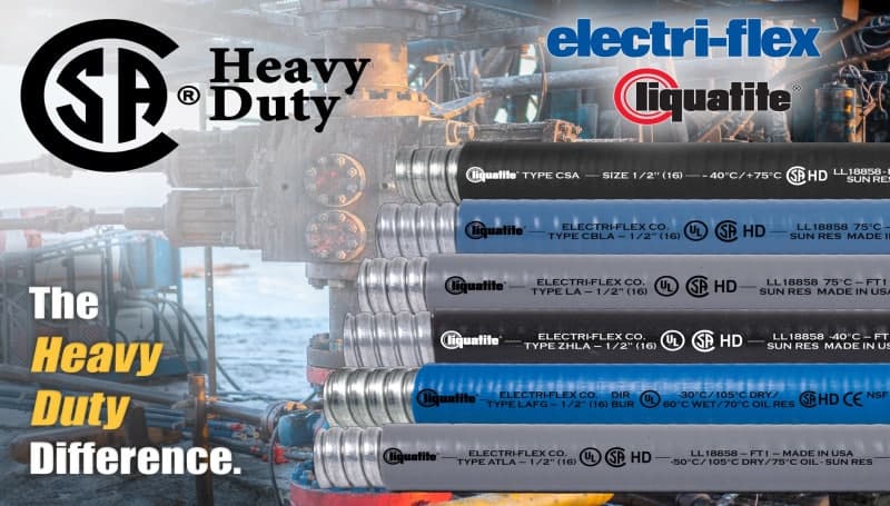 Electriflex 사의 CSA Heavy Duty 가요전선관-Liquatite®