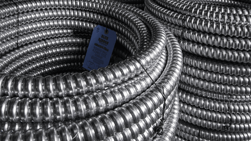 UL & CSA 인증의 Flexible Metal Conduit (FMC) 비방수 후렉시블 전선관을 소개합니다.